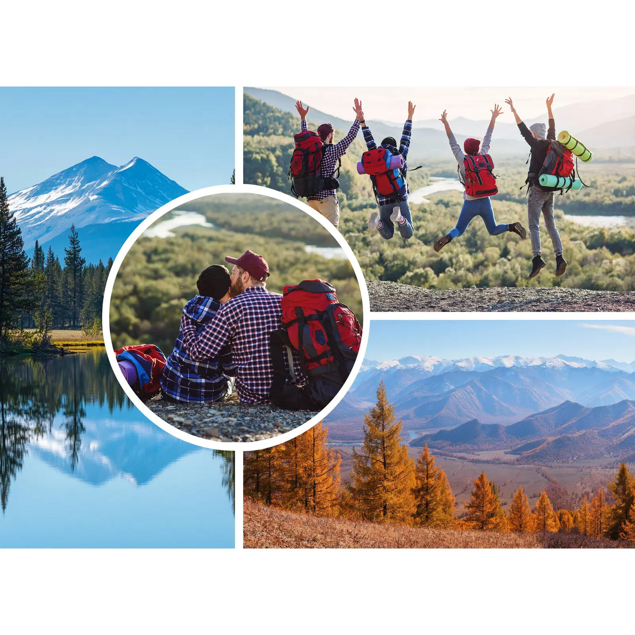 4 Collage Circle Photo Puzzle – Left