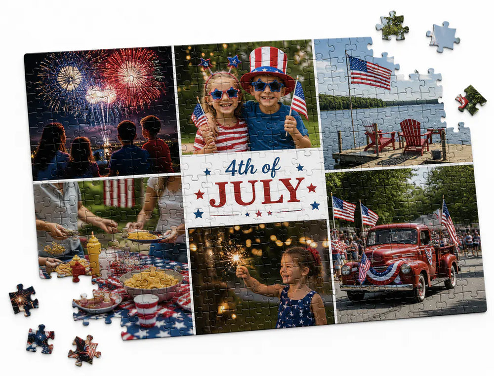 4th of July custom photo puzzle collage