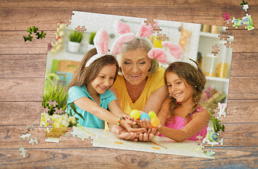 multiple generation puzzle together a meaningful photo puzzle