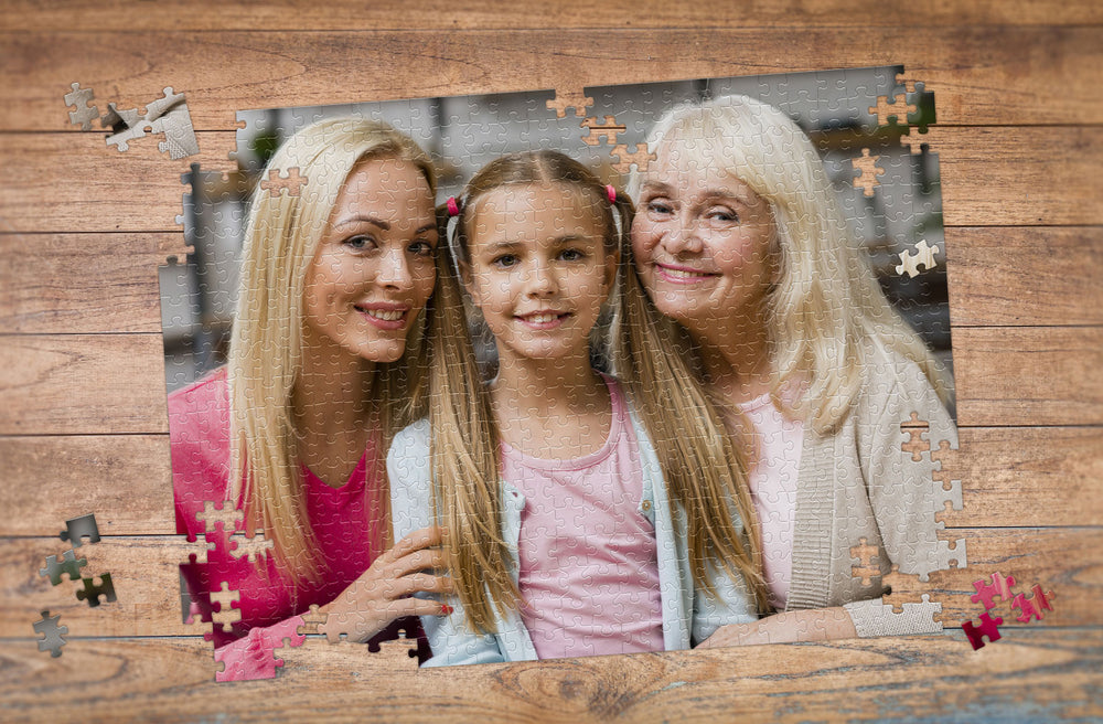 Mom with grandchildren photo puzzle 