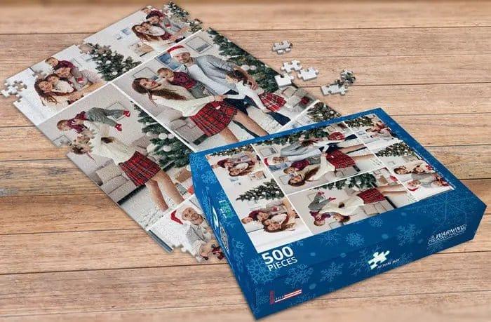 500 Piece Collage Photo Puzzle with custom puzzle box - MakeYourPuzzles