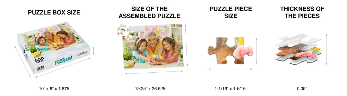 500 Piece Puzzle Size & Dimensions