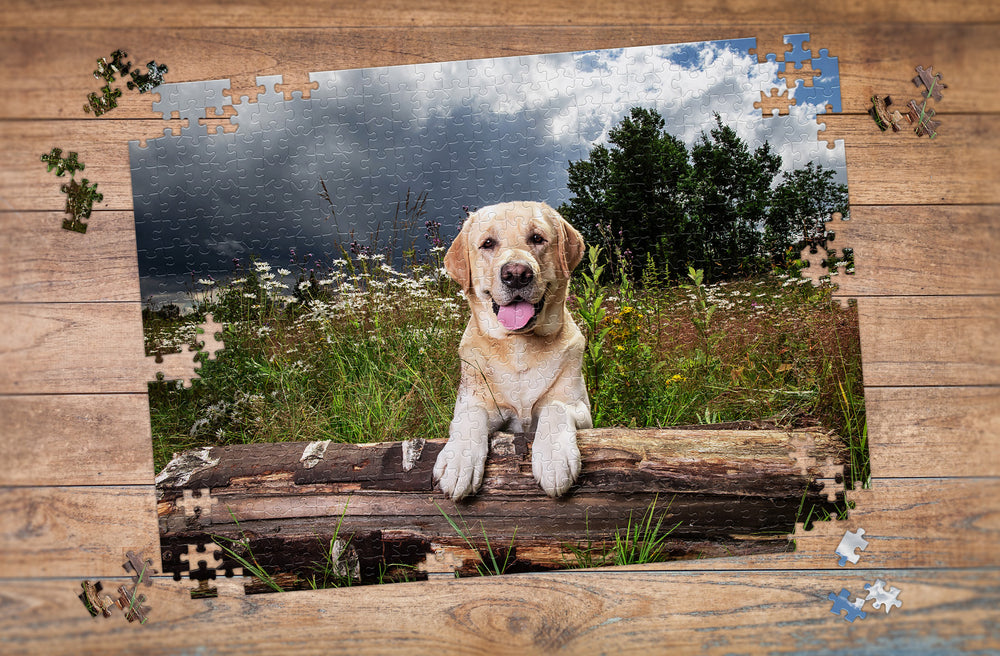 Personalized memorial puzzle honoring a beloved pet