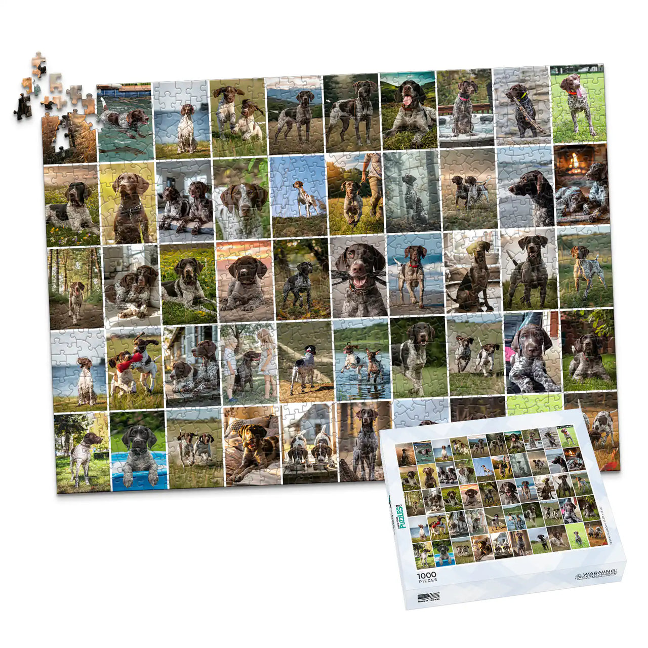 50 Collage Grid Photo Puzzle – Landscape - 1000 piece and box