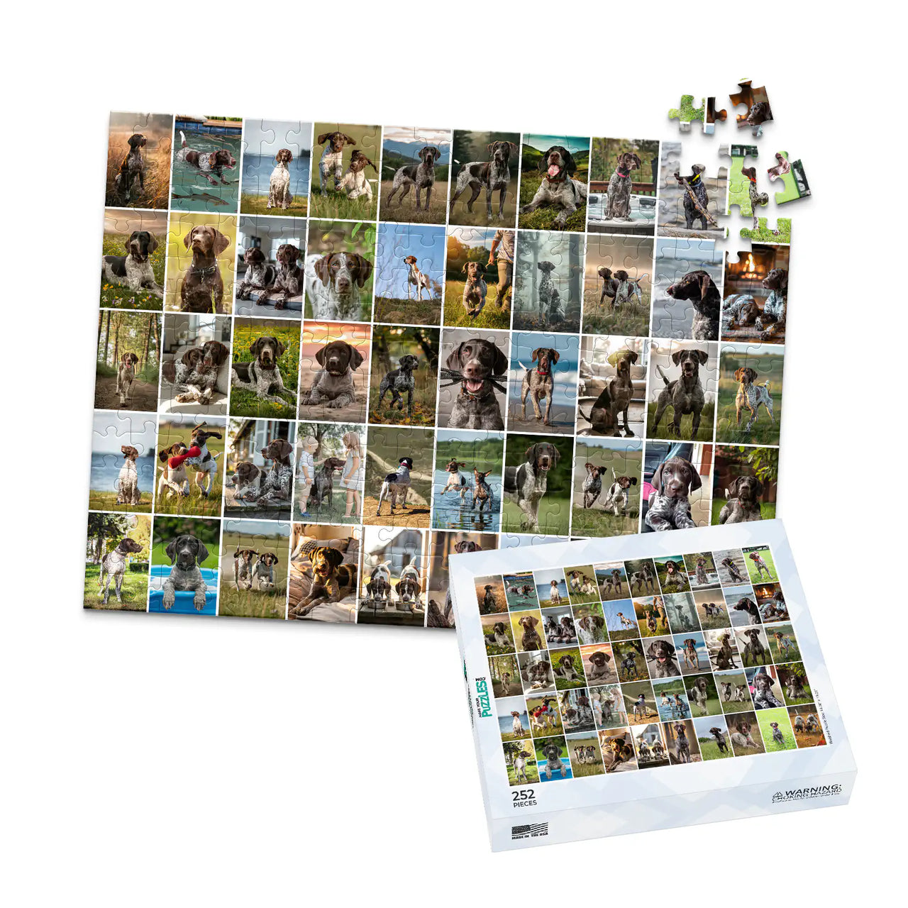 50 Collage Grid Photo Puzzle – Landscape - 252 piece and box