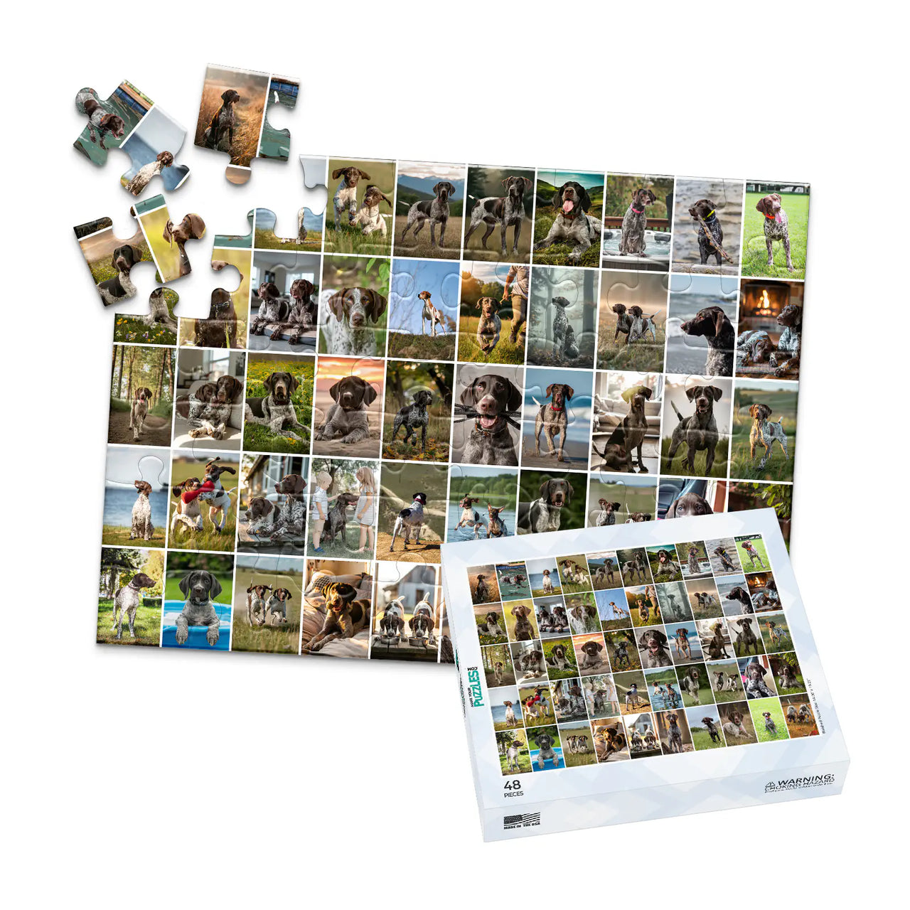 50 Collage Grid Photo Puzzle – Landscape - 48 piece and box