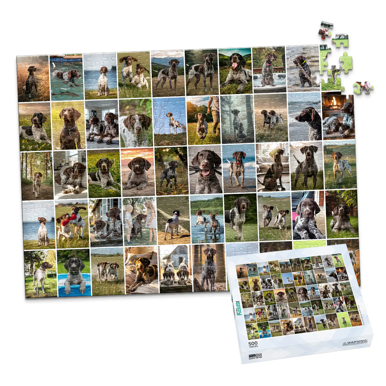 50 Collage Grid Photo Puzzle – Landscape - 500 piece and box