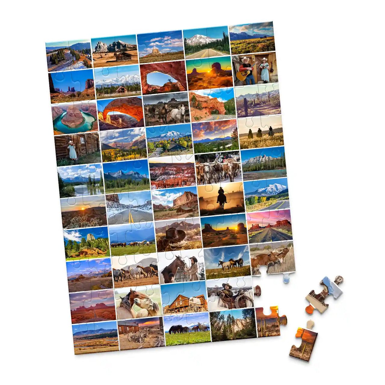 50 Collage Grid Photo Puzzle – Portrait | MakeYourPuzzles - 100 piece