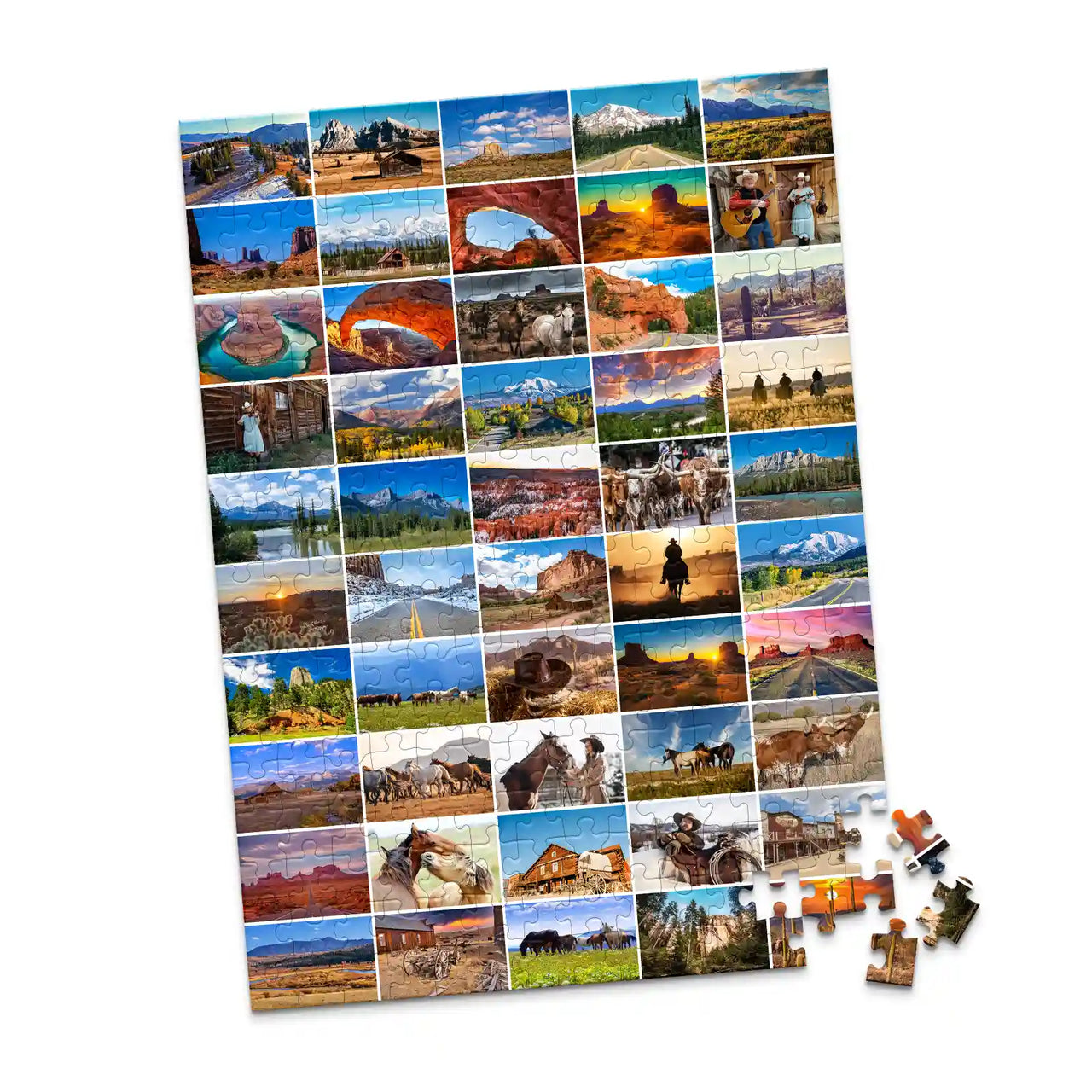 50 Collage Grid Photo Puzzle – Portrait | MakeYourPuzzles - 252 piece