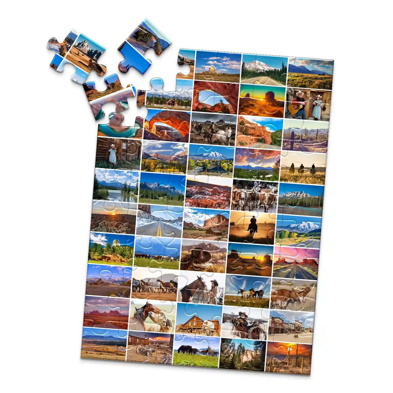 50 Collage Grid Photo Puzzle – Portrait | MakeYourPuzzles - 48 piece