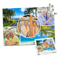 5 Collage Circle Photo Puzzle – Grid - 500 piece and box