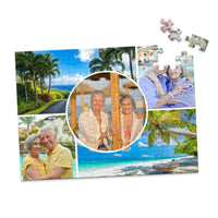 5 Collage Circle Photo Puzzle – Grid - 100 piece