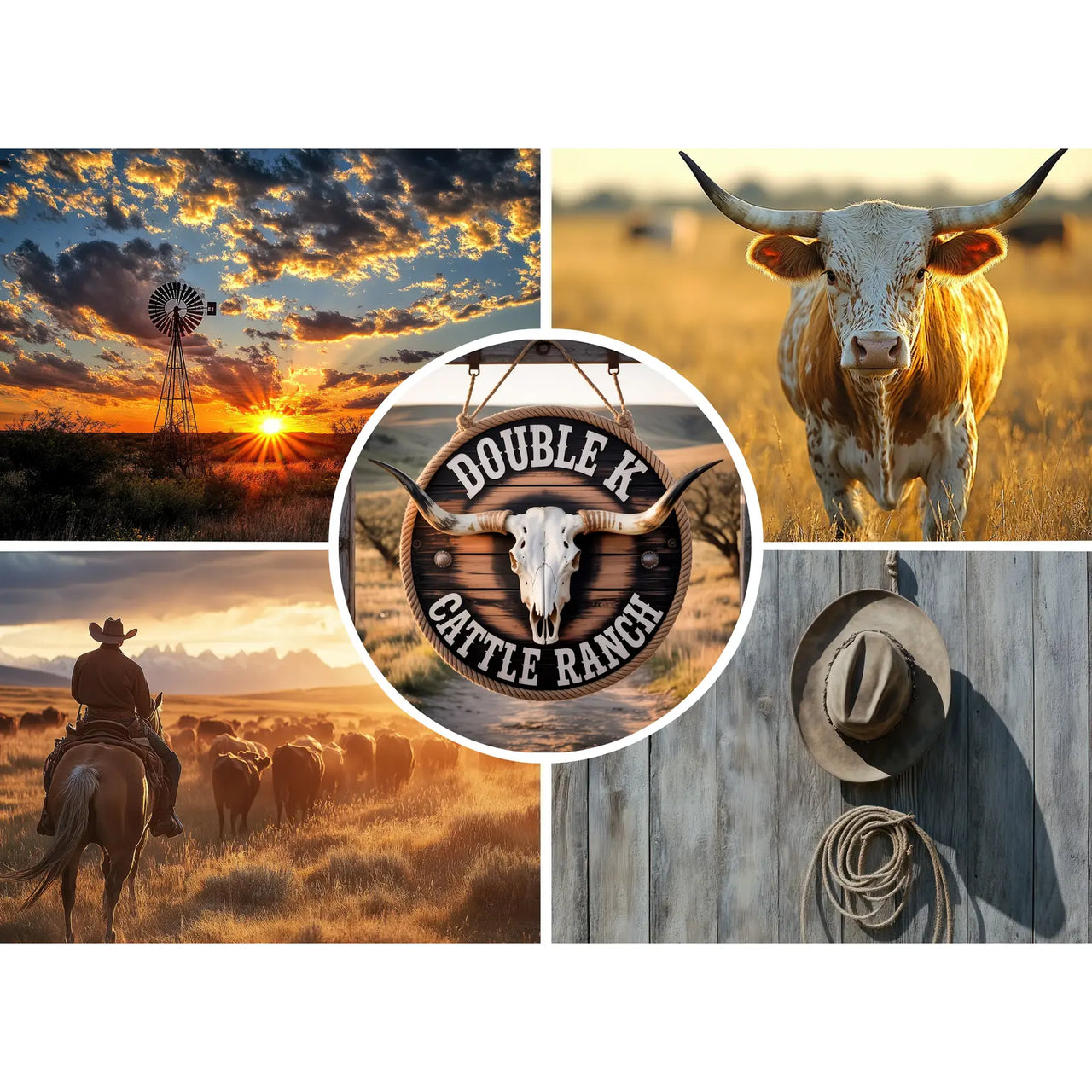 5 Collage Circle Photo Puzzle – Center