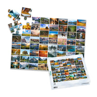 64 Collage Simple Grid Photo Puzzle – Landscape - 48 piece and box