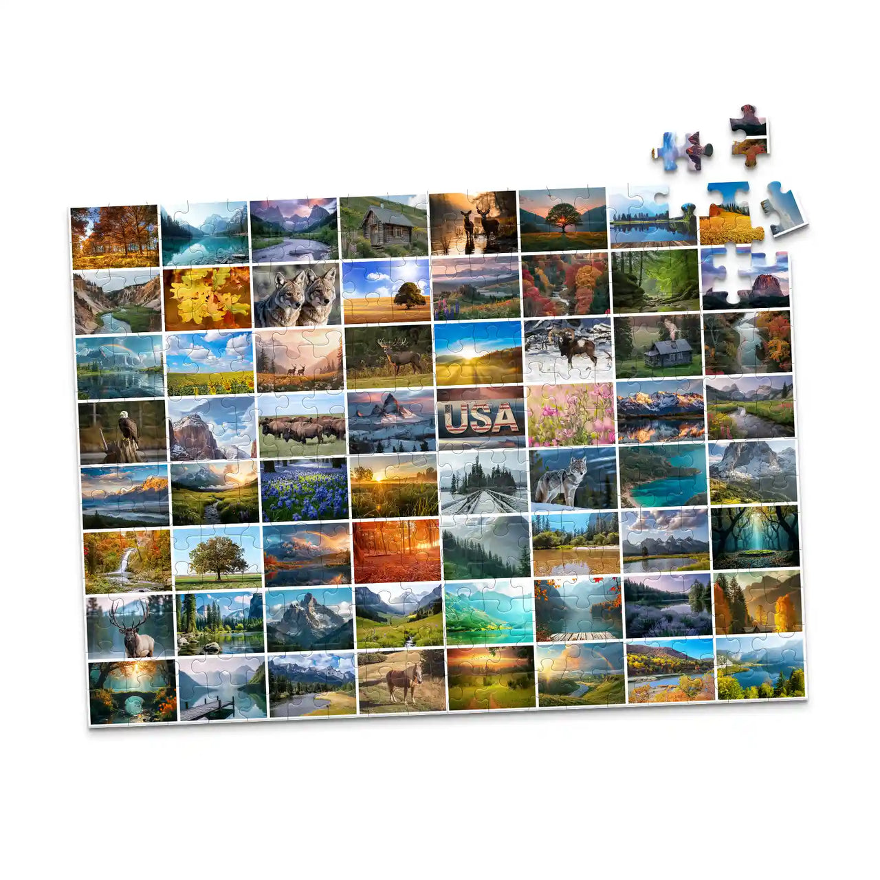 64 Photo Collage Grid Puzzle - 252 piece