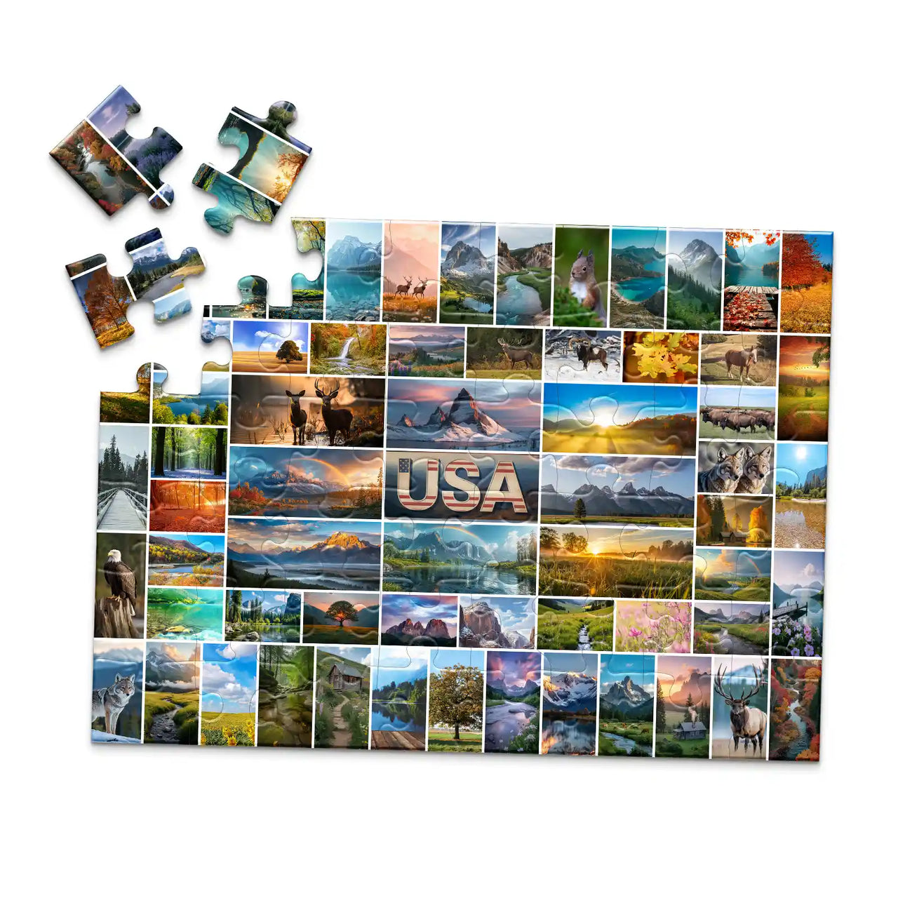 65 Collage Grid Photo Puzzle – Landscape - 48 piece