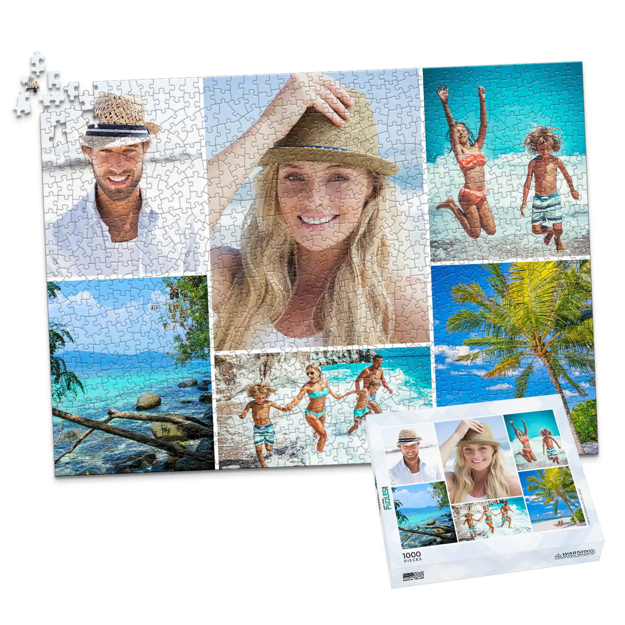 6 Collage Mosaic Photo Puzzle – Landscape - 1000 piece and box