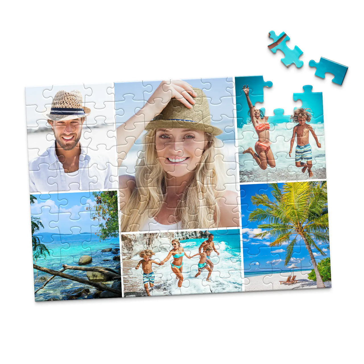 6 Collage Mosaic Photo Puzzle – Landscape - 1000 piece and box