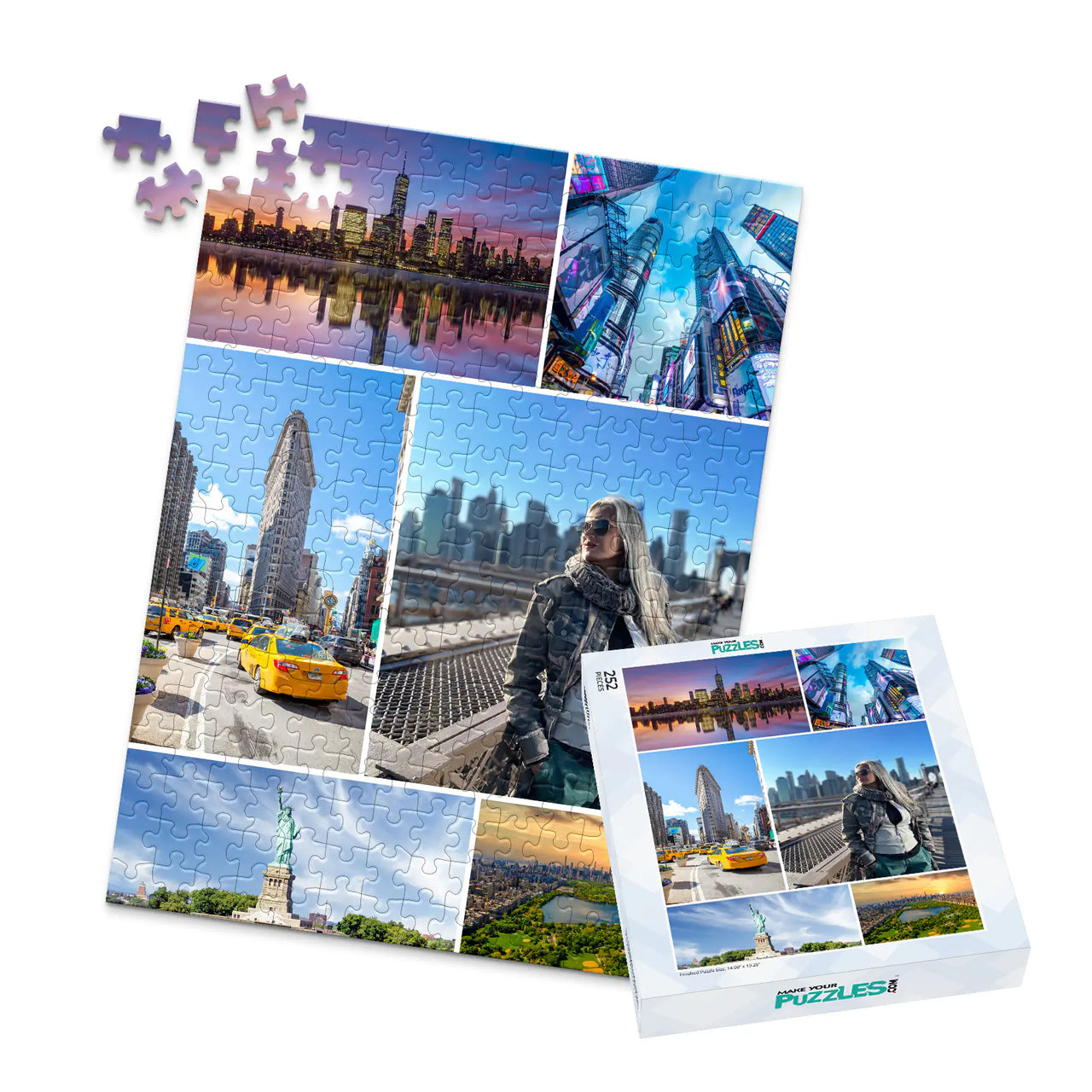 6 Collage Mosaic Photo Puzzle – Portrait - 252 piece and box