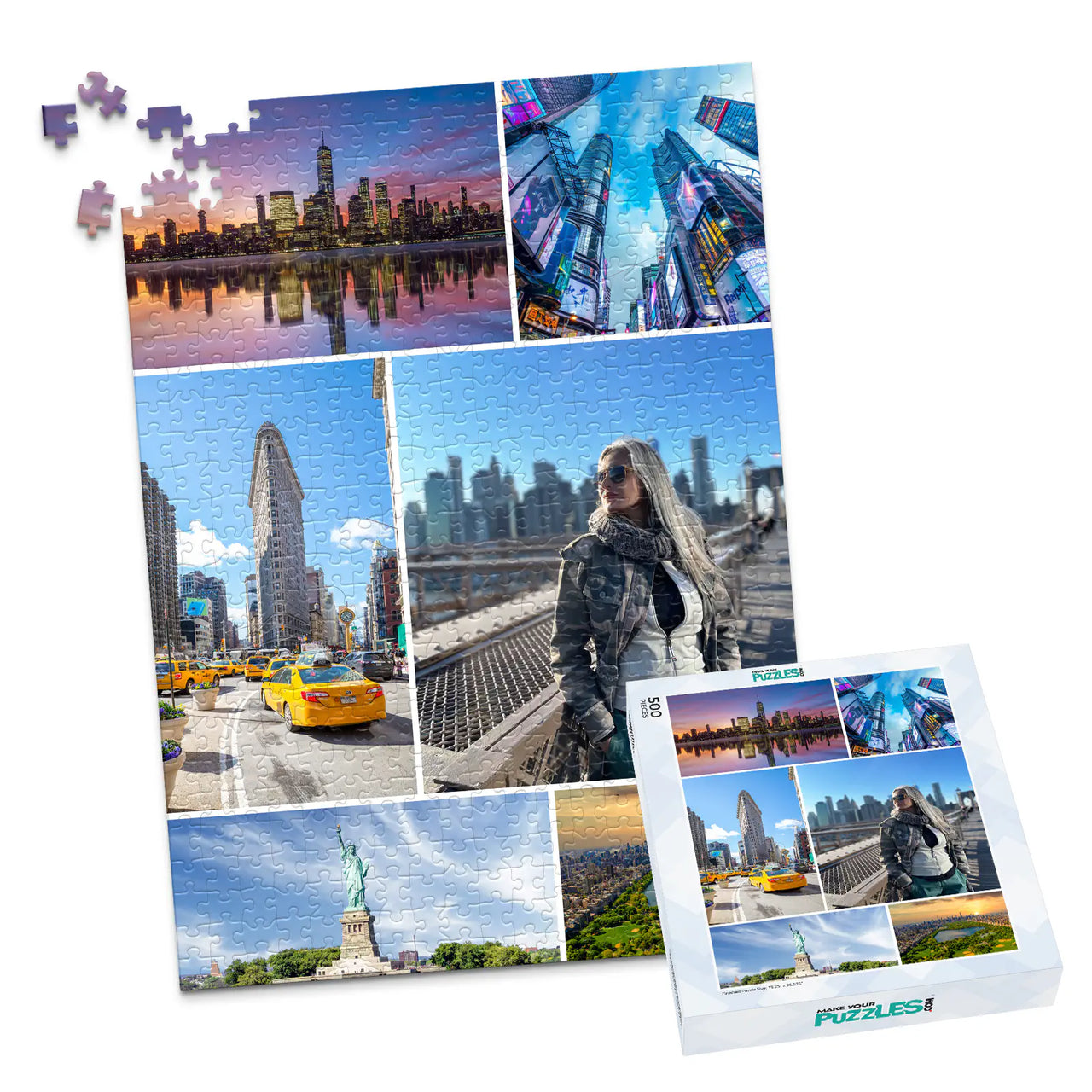 6 Collage Mosaic Photo Puzzle – Portrait - 500 piece and box