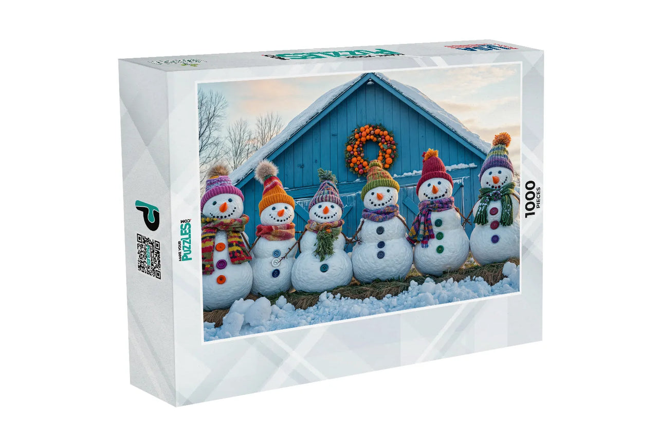 Snowman Friends at the Barn Puzzle Box | MakeYourPuzzles