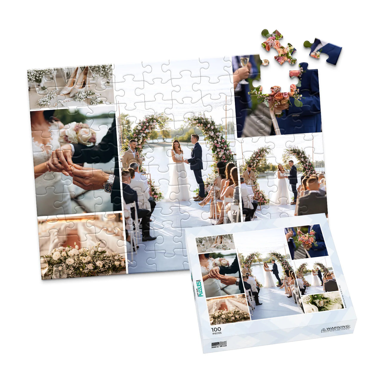 7 Collage Feature Photo Puzzle – Center - 100 piece and box