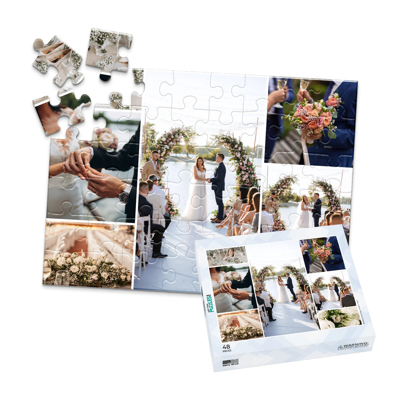 7 Collage Feature Photo Puzzle – Center - 48 piece and box