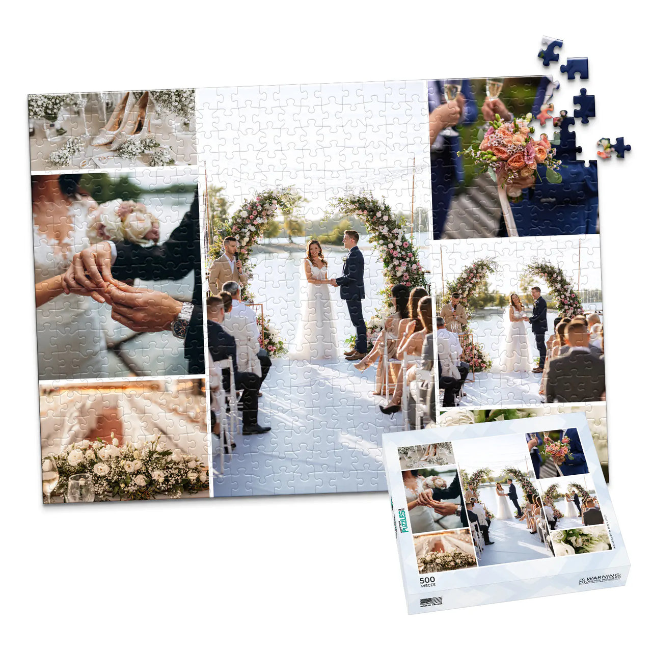 7 Collage Feature Photo Puzzle – Center - 500 piece and box