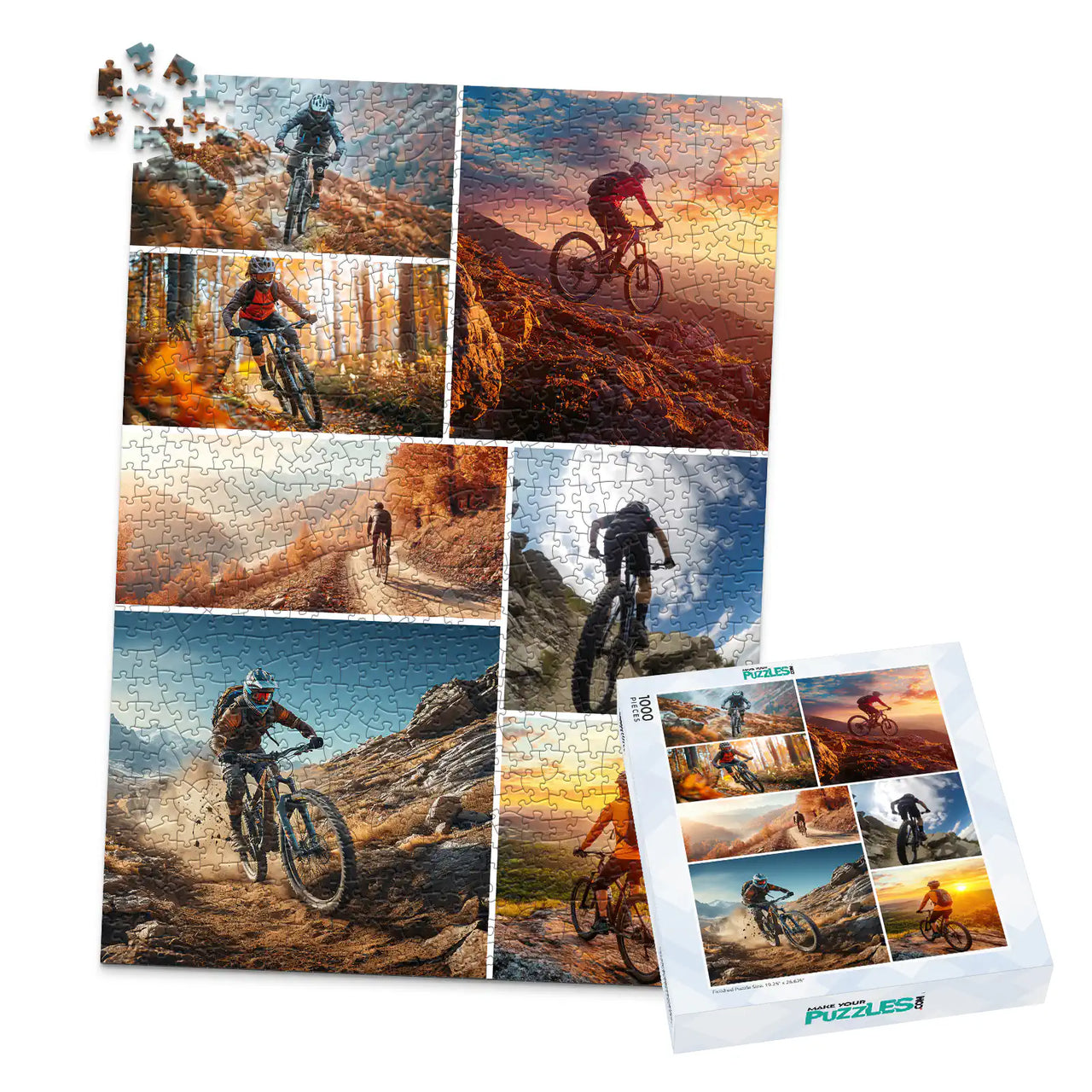 7 Collage Grid Photo Puzzle – Portrait - 1000 piece and box