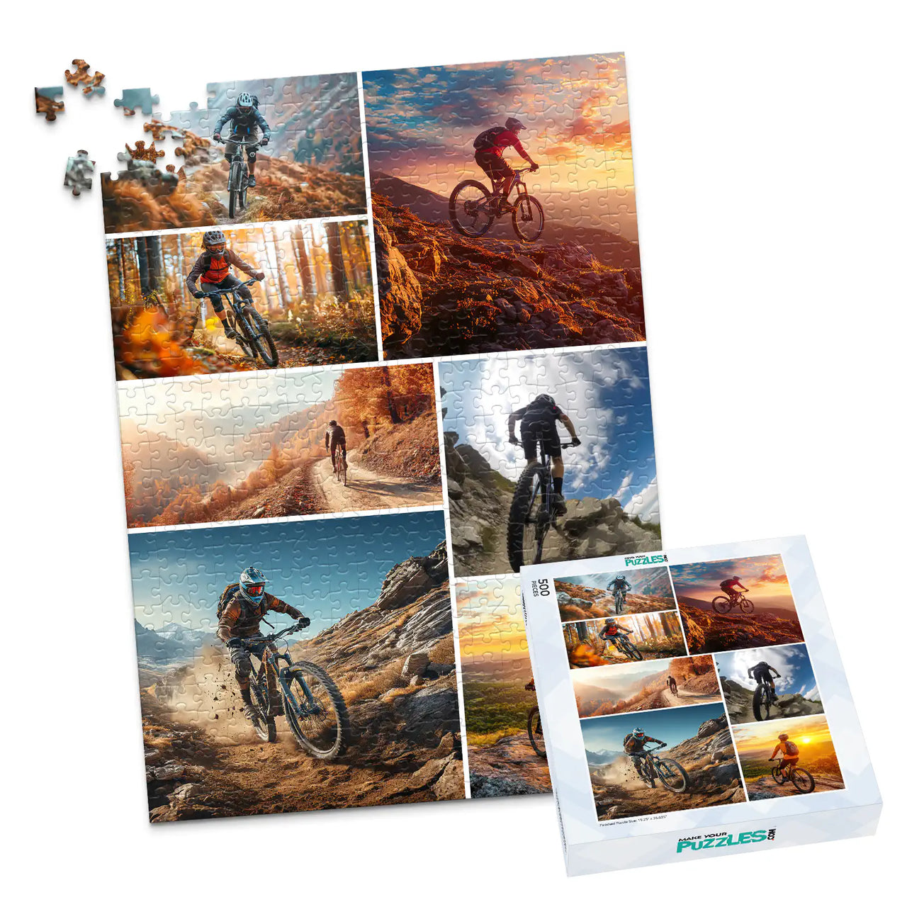 7 Collage Grid Photo Puzzle – Portrait - 500 piece and box