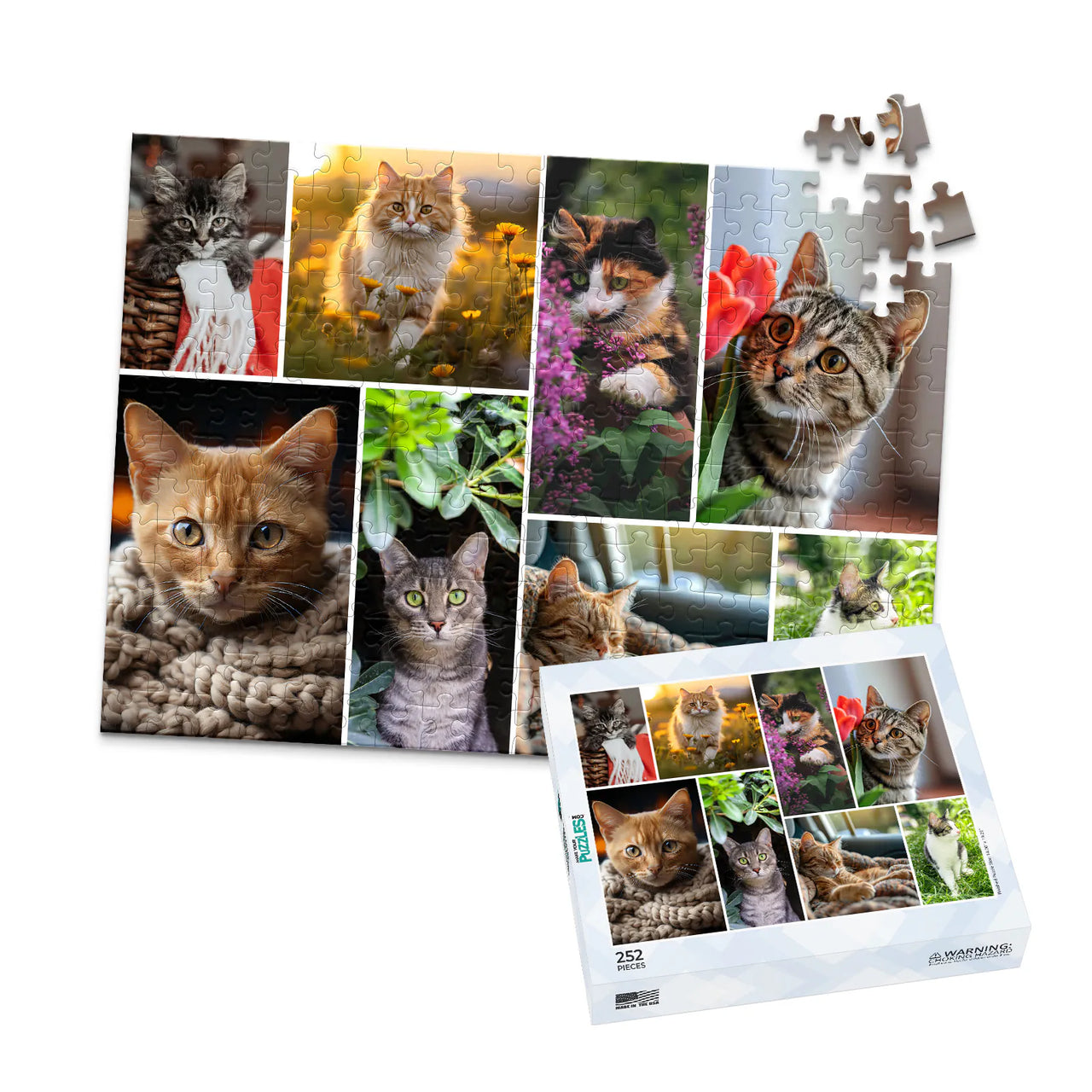 8 Collage Mosaic Photo Puzzle – Landscape - 252 piece and box