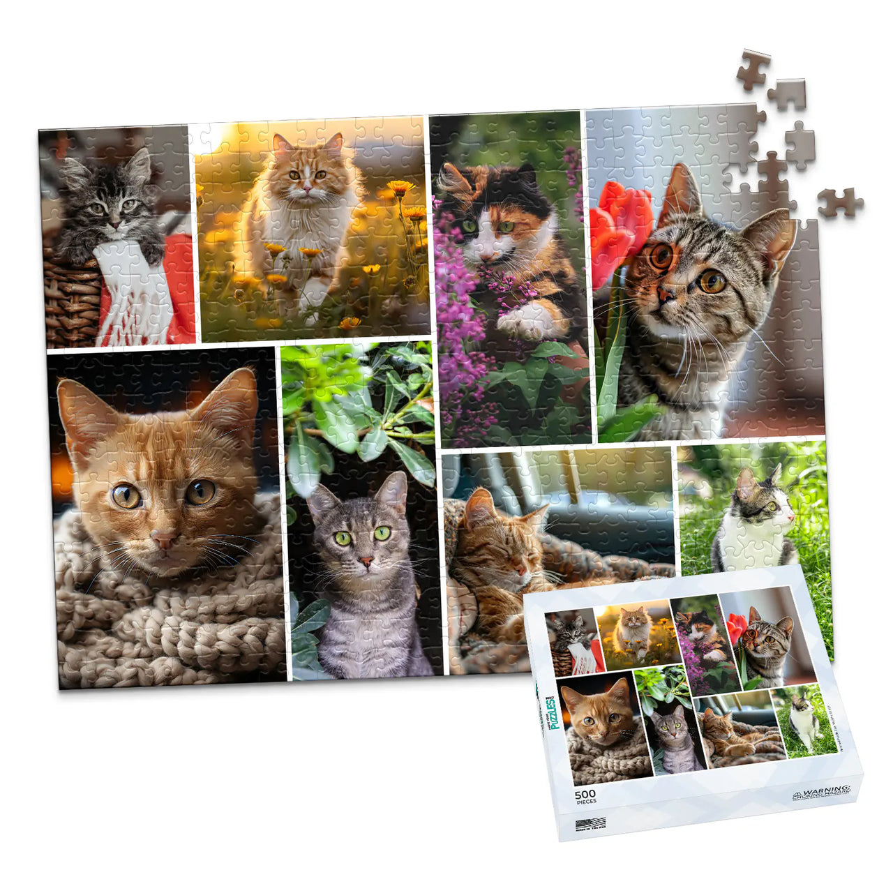 8 Collage Mosaic Photo Puzzle – Landscape - 500 piece and box