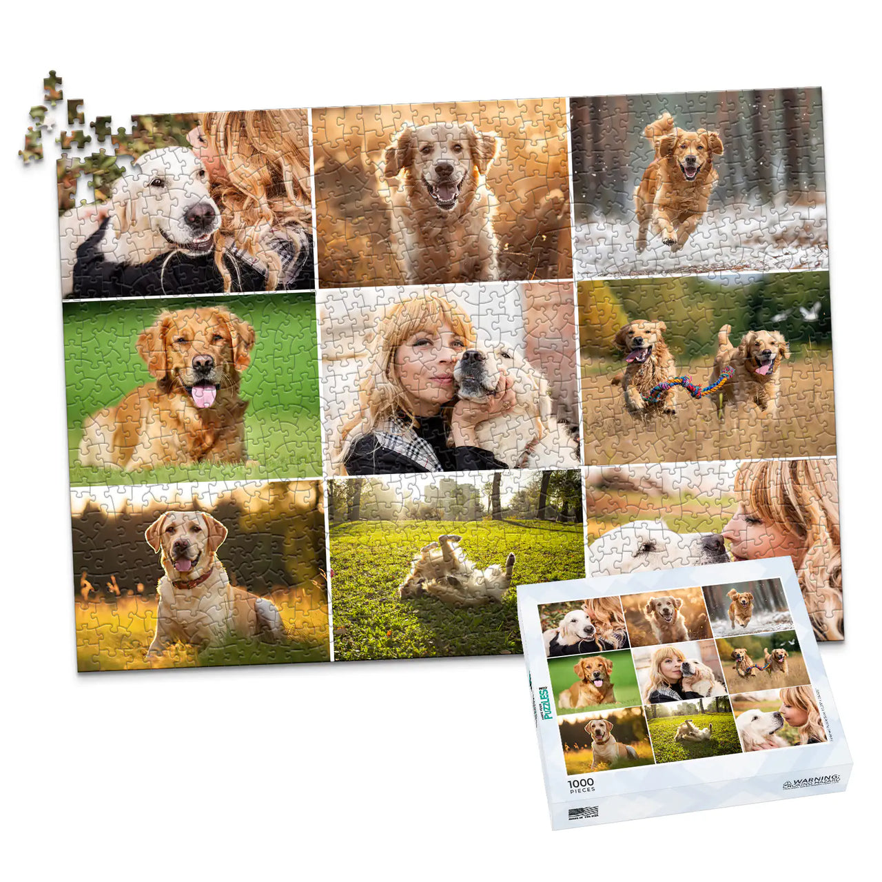 9 Collage Grid Photo Puzzle – Landscape - 1000 piece and box