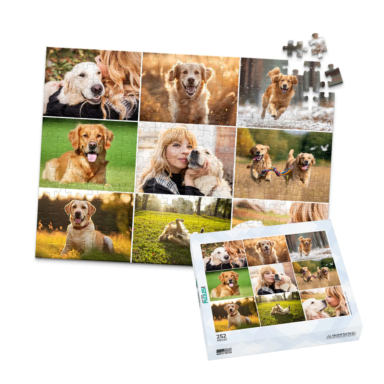 9 Collage Grid Photo Puzzle – Landscape - 252 piece and box