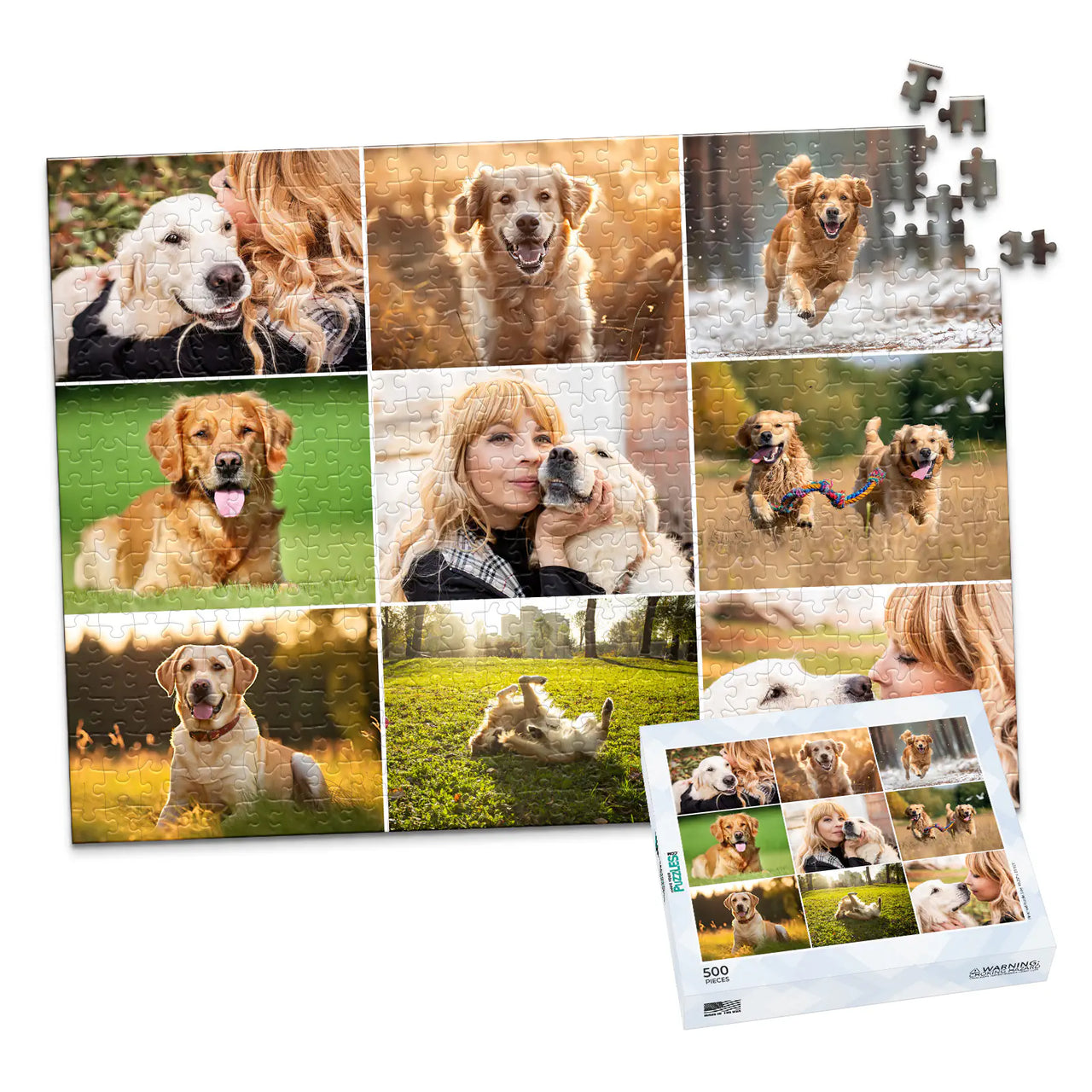 9 Collage Grid Photo Puzzle – Landscape - 500 piece and box