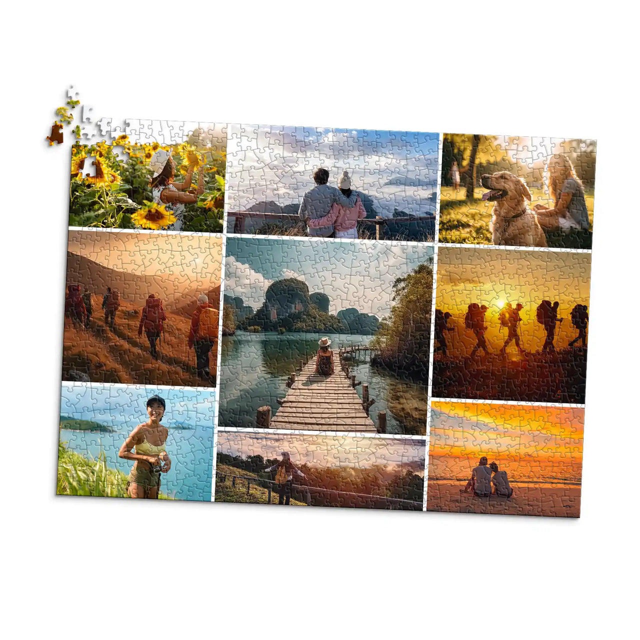 9 Collage Mosaic Photo Puzzle – Landscape - 1000 piece