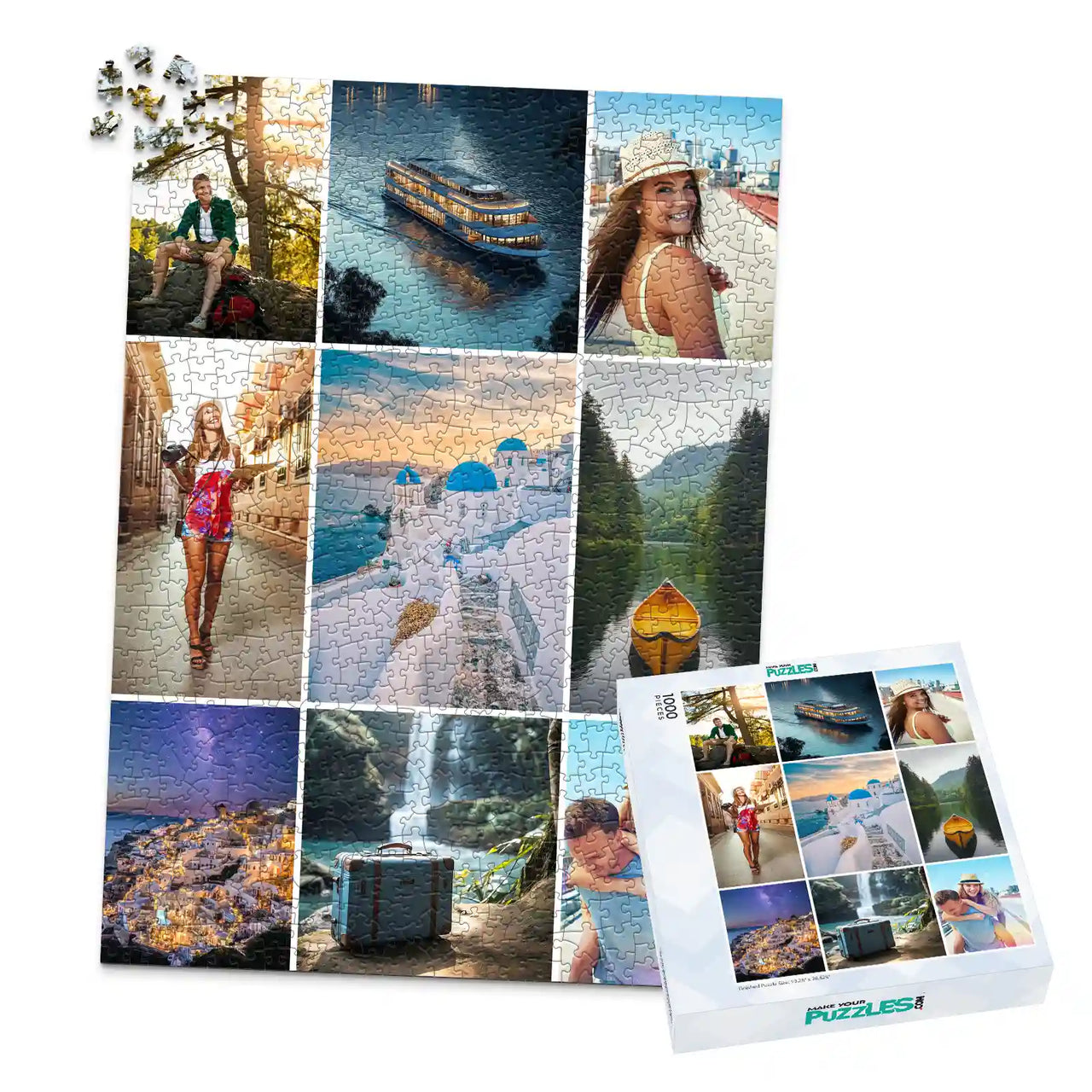 9 Collage Mosaic Photo Puzzle – Portrait - 1000 piece and box