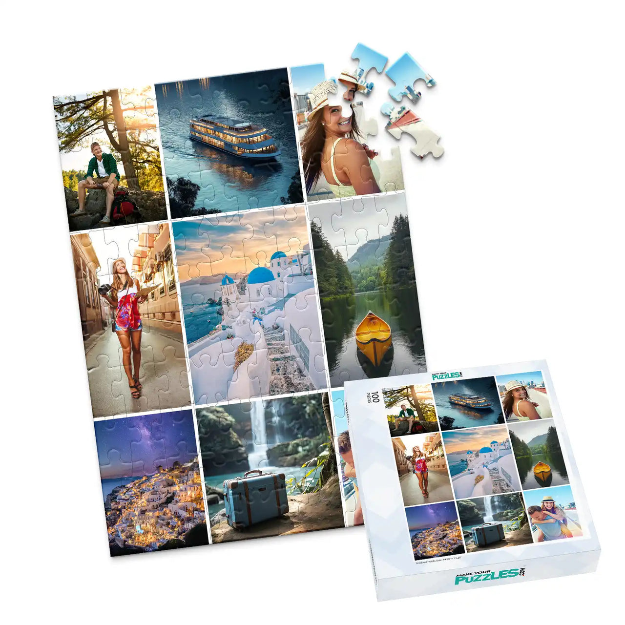 9 Collage Mosaic Photo Puzzle – Portrait - 100 piece and box