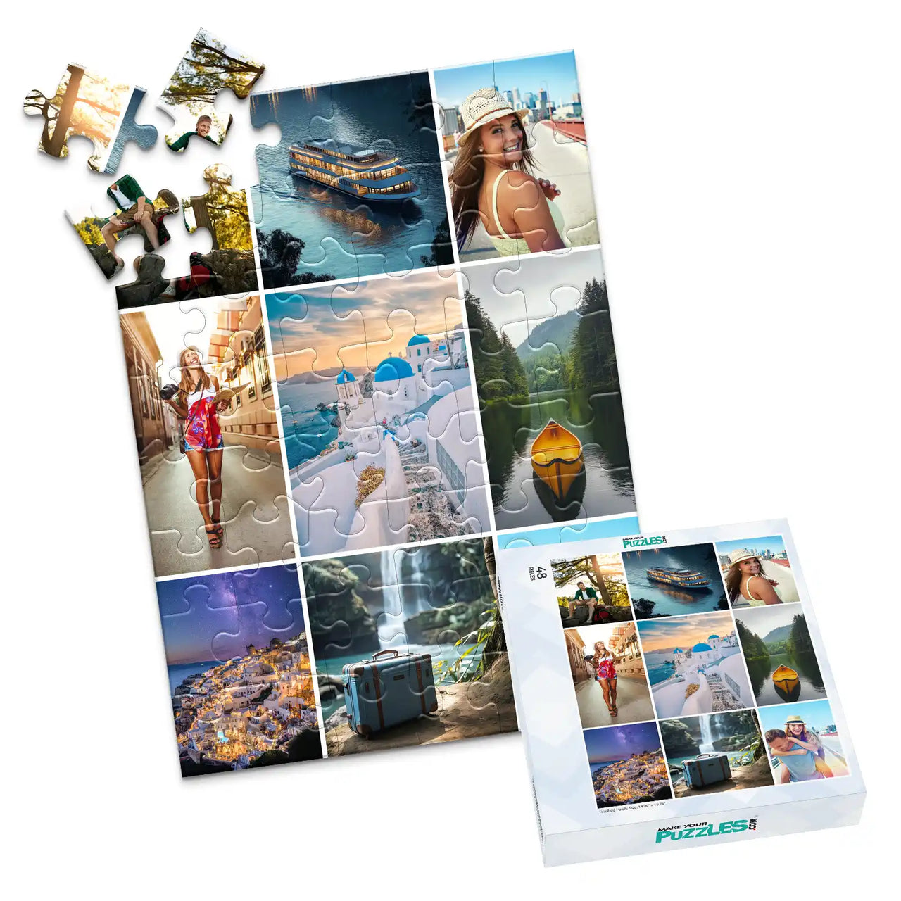 9 Collage Mosaic Photo Puzzle – Portrait - 48 piece and box