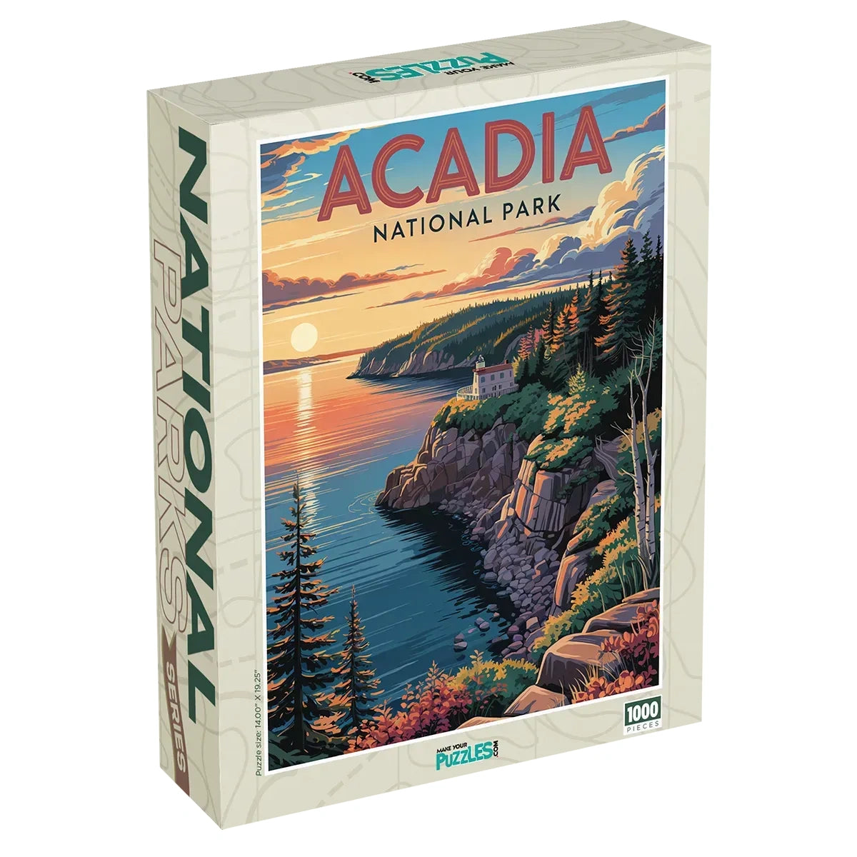 Acadia National Park 1000 piece puzzle box by MakeYourPuzzles