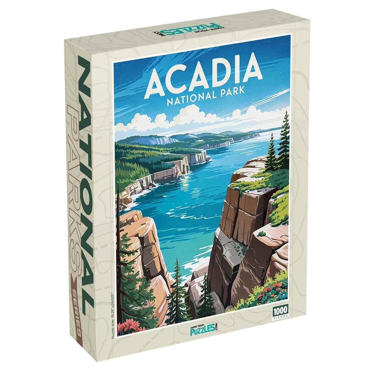 Acadia National Park Puzzle Summertime 1000 piece puzzle box by MakeYourPuzzles
