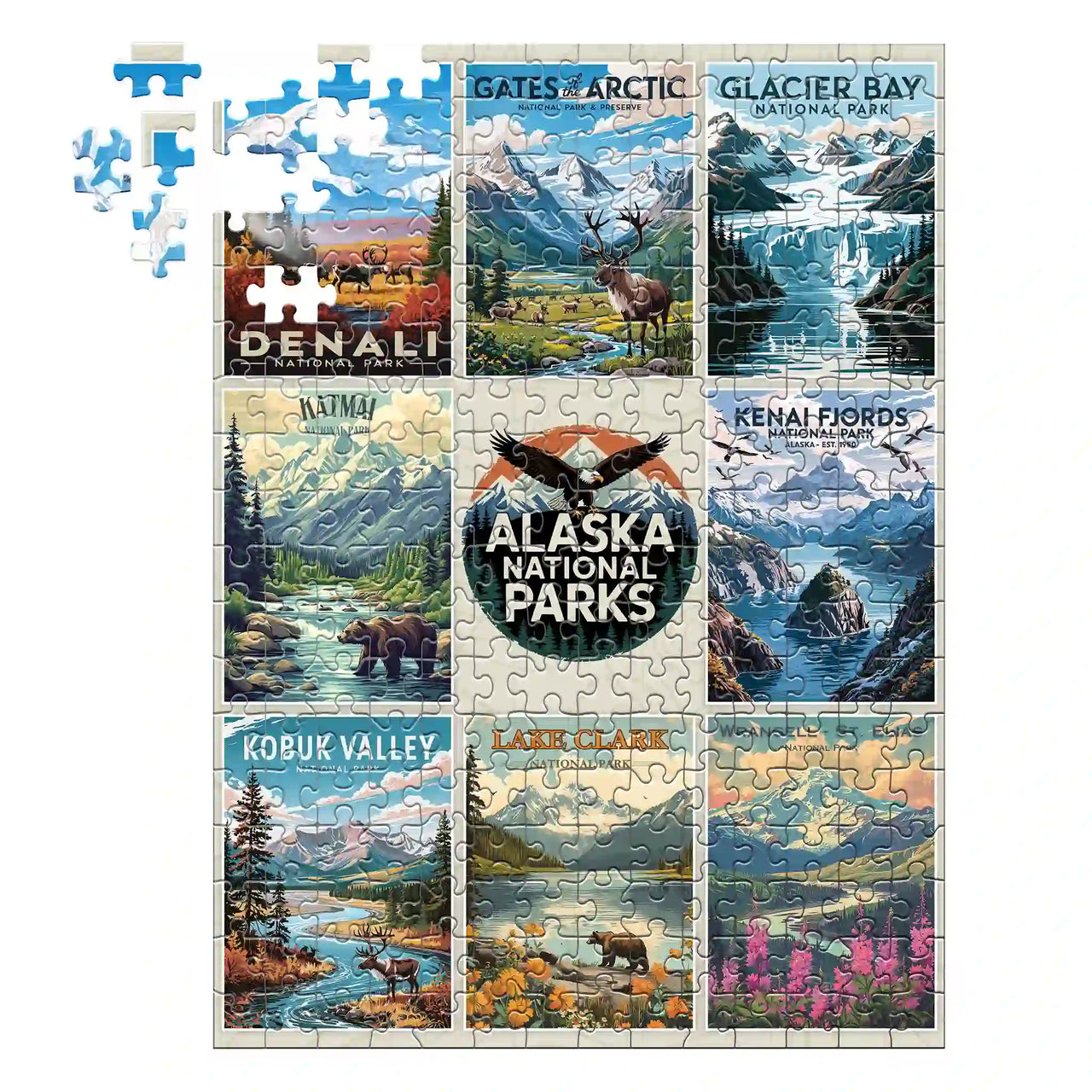 Alaska National Parks Puzzle Collage 252 piece by MakeYourPuzzles