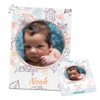 Baby Floral Sketch Photo Puzzle - 1000 piece and box