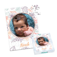 Baby Floral Sketch Photo Puzzle - 100 piece and box