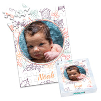 Baby Floral Sketch Photo Puzzle - 48 piece and box