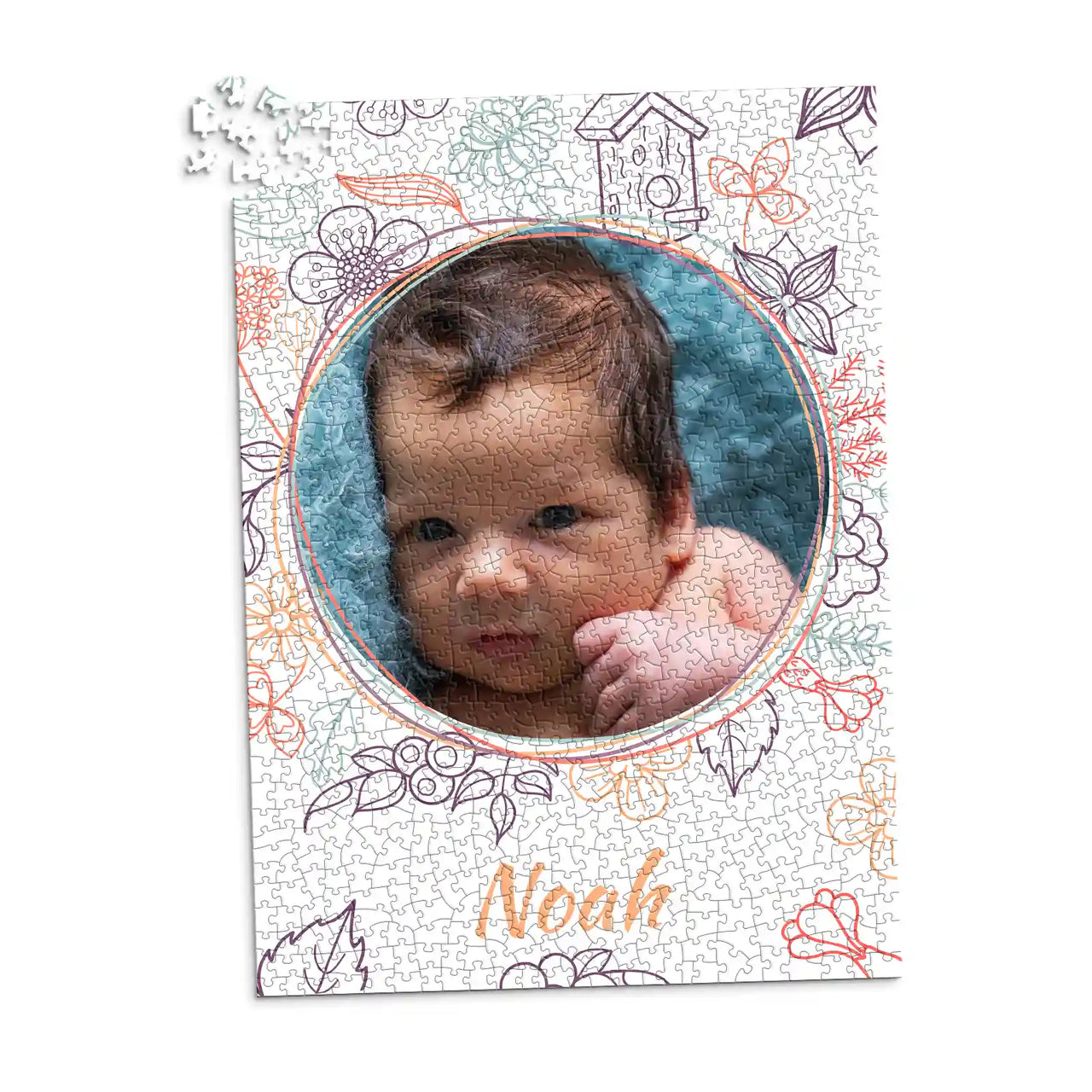 Baby Floral Sketch Photo Puzzle - 1000 piece