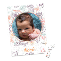Baby Floral Sketch Photo Puzzle - 100 piece