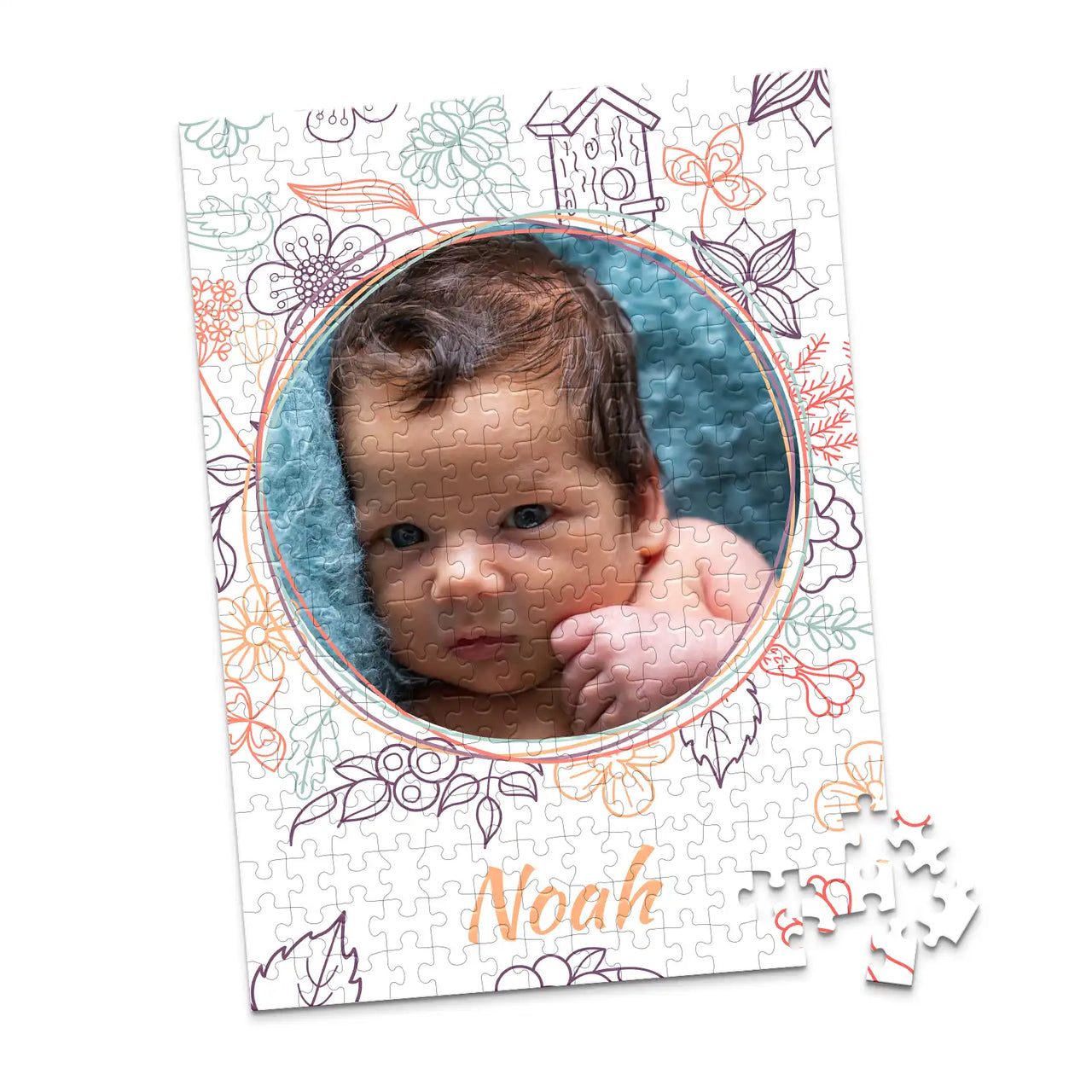 Baby Floral Sketch Photo Puzzle - 252 piece