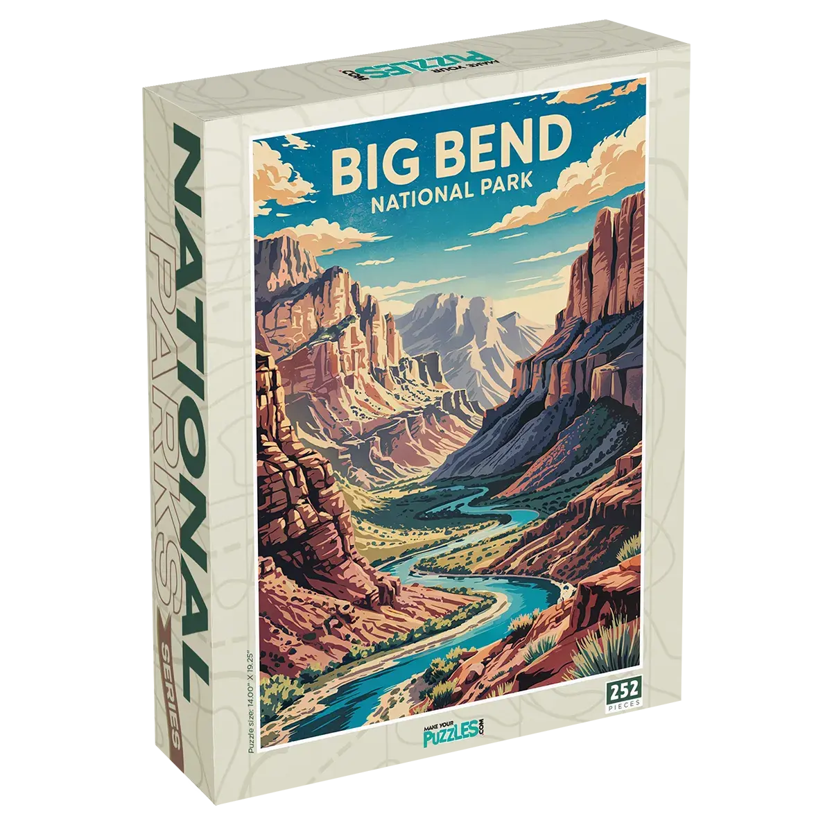 Big Bend National Park 252 piece puzzle box by MakeYourPuzzles