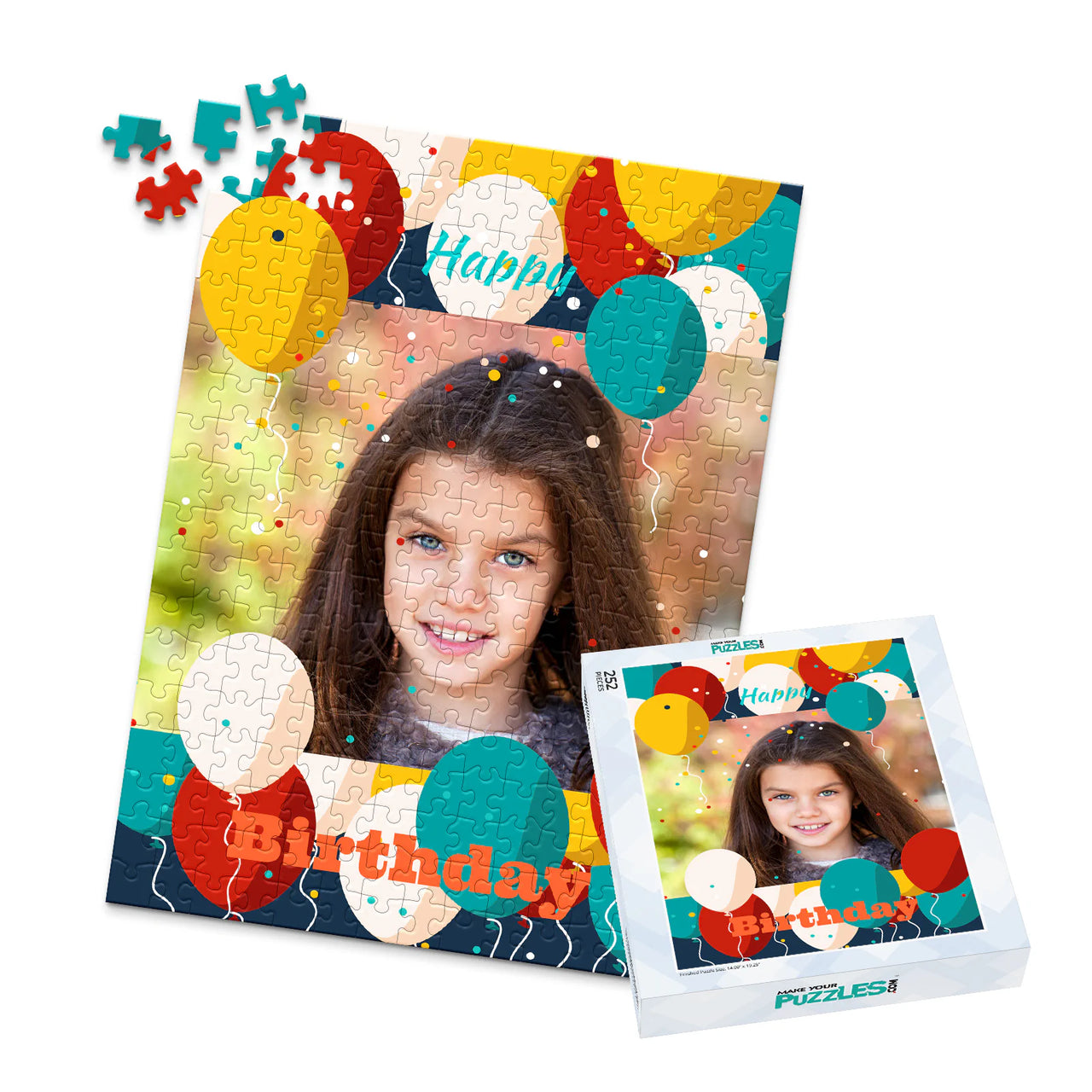 Birthday Balloons Photo Puzzle - 252 piece and box